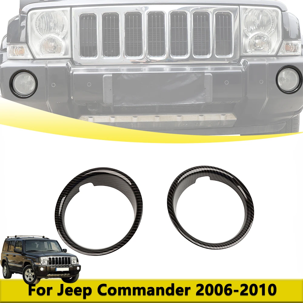 الجبهة الضباب الخفيف غطاء الكسوة ل جيب قائد 2006-2010 سيارة ديكور الإضاءة حلقة تصفيف السيارة القوالب الخارجية اكسسوارات ABS