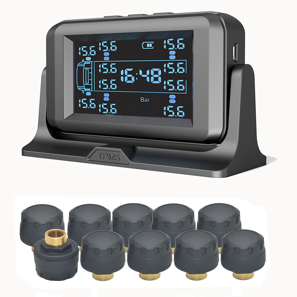 Truck TPMS Tire Pressure monitoring system for 6 to 24 tires RS232 /485 GPS