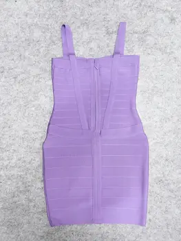 BEAUKEY 藍色吊帶女士迷你繃帶連身裙,修身性感及膝長度,適合派對夜店穿著,XL 碼經典款 8 最佳銷售 夏日派對禮服 - №2