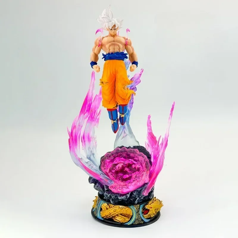 24cm dragon ball super goku anime figura ultra instinto super saiyan estatueta tatue estátua modelo ornamento coleção brinquedo presentes