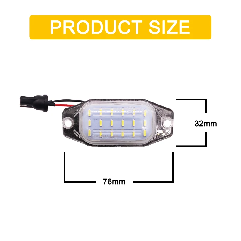 12V LED Number Plate Lamp For Toyota Land Cruiser Prado 2010 2011 2012 2013 2014 2015 2016 White License Plate Light Assembly image 4