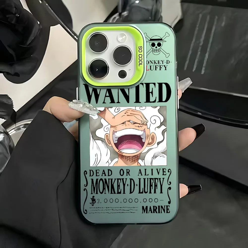 Anime One Piece Nika Luffy Handyhülle für iPhone 17 17e 16e 16 15 14 13 12 11 Pro Max Air Plus – Sturzsichere, matte Rückseite