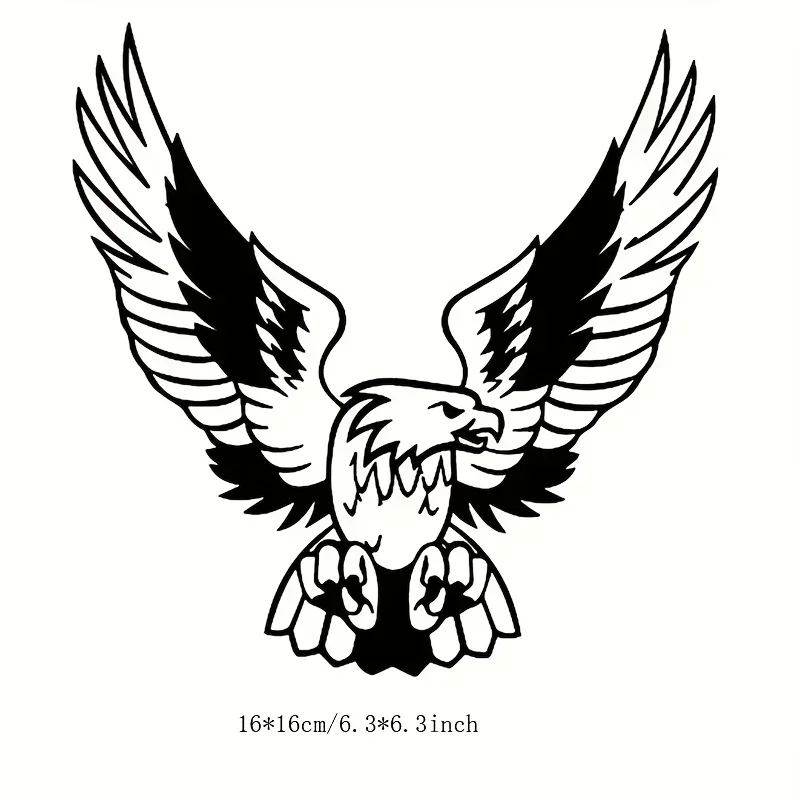 1PC 눈길을 끄는 홀로그램 독수리 데칼 - 탈부착 가능한 장식 스티커, 데스크탑 장식, 자전거 프레임 및 냉장고 문에 적합