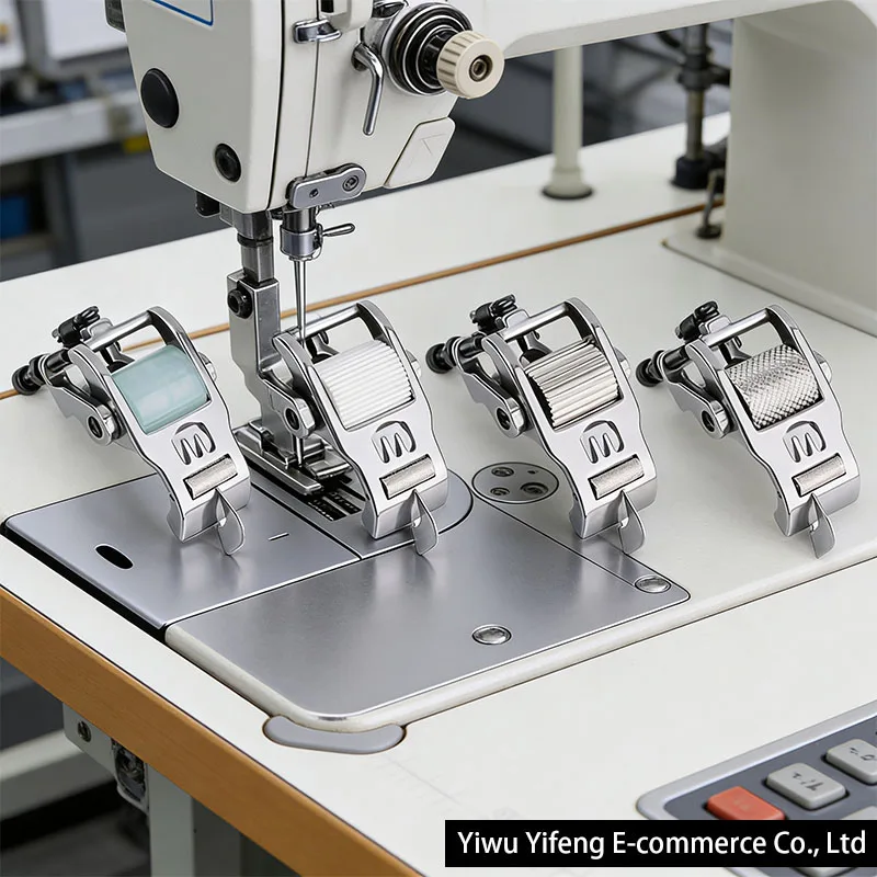 Calcador de rolo para máquina de costura overlock de três agulhas e cinco fios, com espaçamento de agulhas 5.6 6.4, tipo Flying