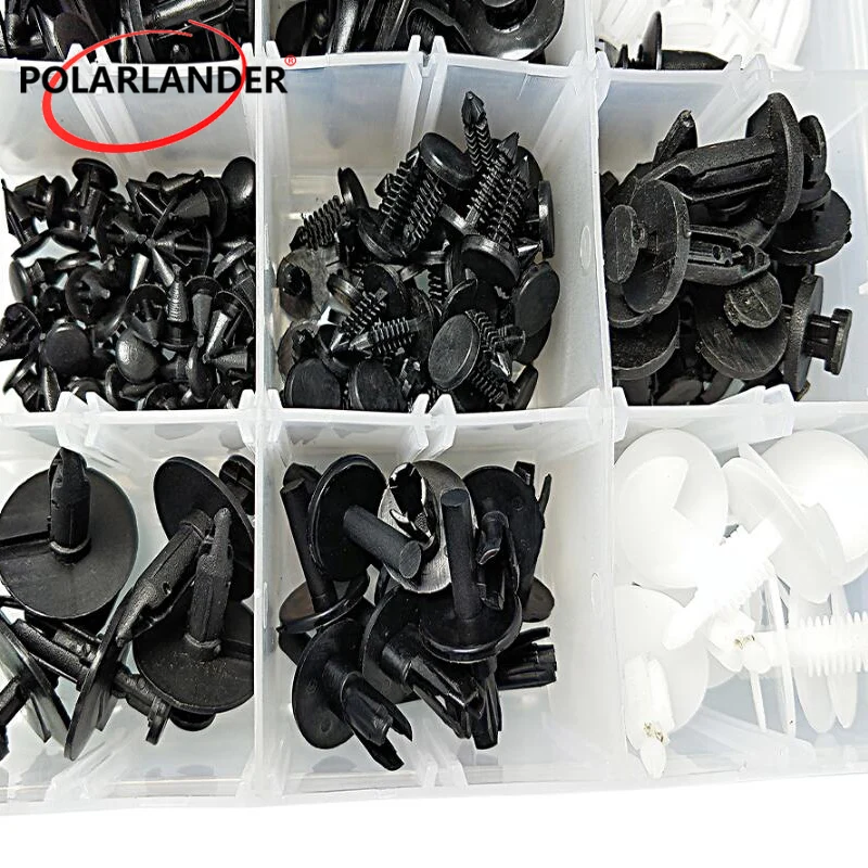 Auto Clips Fasteners Assortment Kit Fastener Rivets Assortment Plastic Box 18 Sizes & Applications Car Retainers Clips 450 PCS