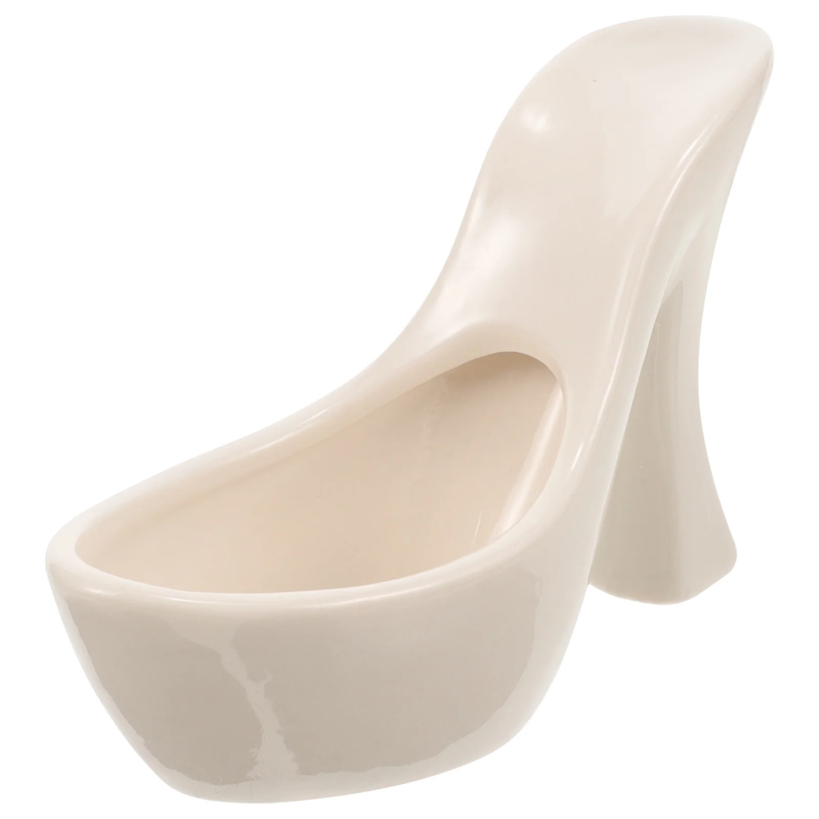 

Creative Ceramic High Heel Shaped Vase White Flower Vase for Home Office Decor Modern Tabletop Centerpiece Dried Flower
