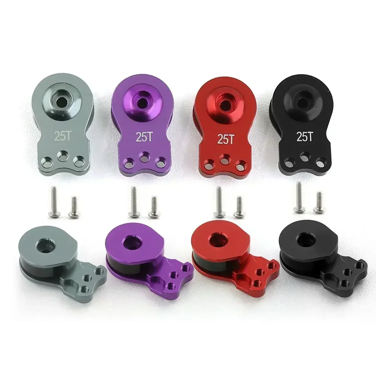 25T 금속 알루미늄 합금 쇼크 업소버 조절 가능한 서보 암 3홀 스타일 1/10 RC 모델 헬리콥터 보트 자동차 부품용