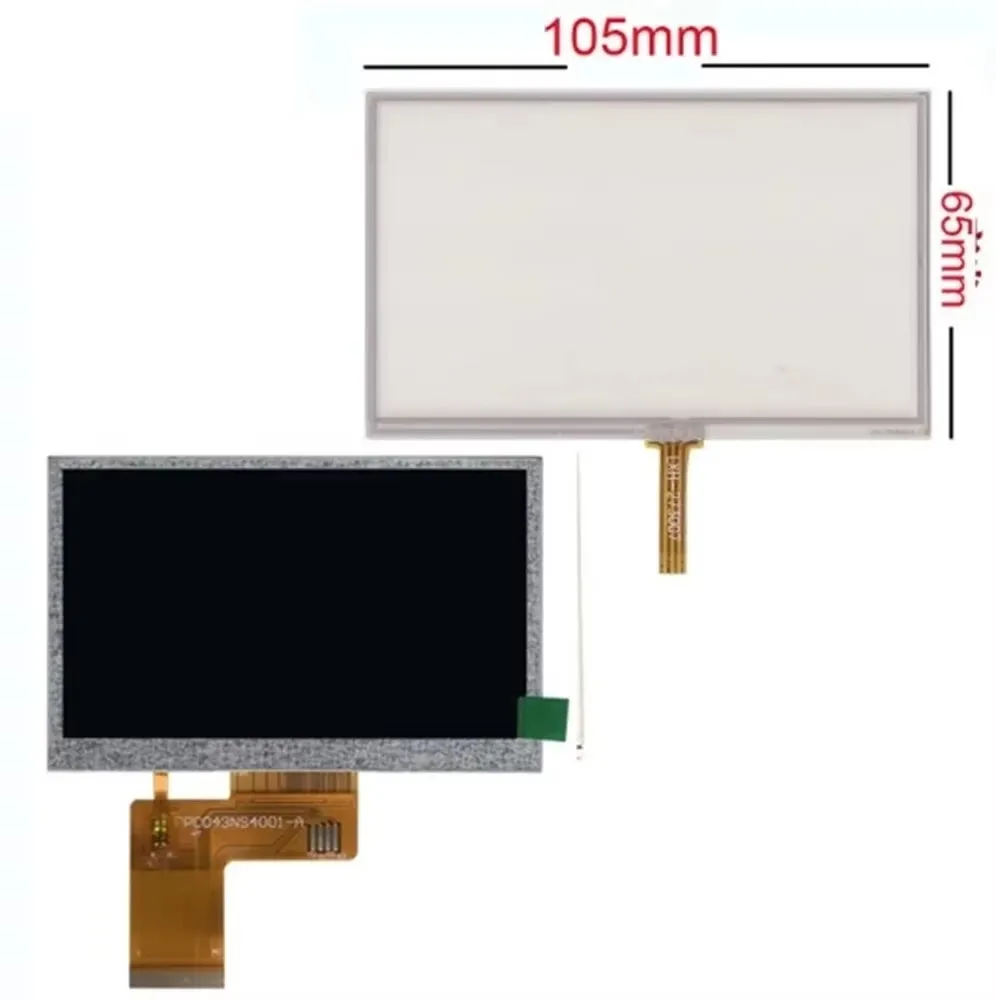 新しい 4.3 インチ LCD ミニスクリーンディスプレイ、タッチスクリーン付き、TX11D06VM2APA 480(RGB)×272 40 ピン lcd タッチスクリーンと互換性あり