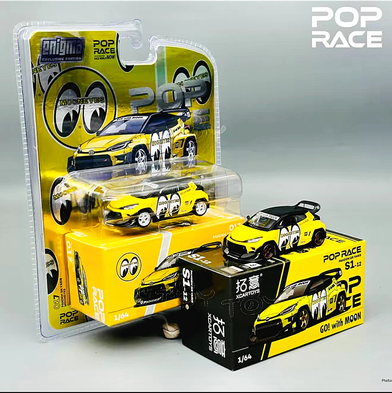 In stock: POPRACE 1:64 Toyota GR YARIS ‘Moon Eye’ livery die-cast model car