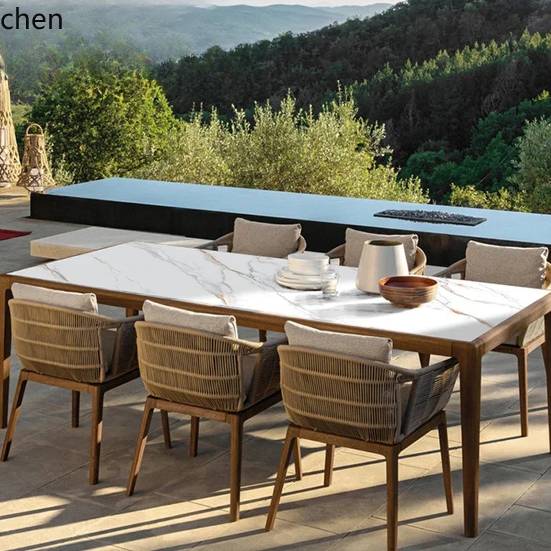 YFY  outdoor rattan table and chair villa courtyard leisure rattan chair simple garden chair
