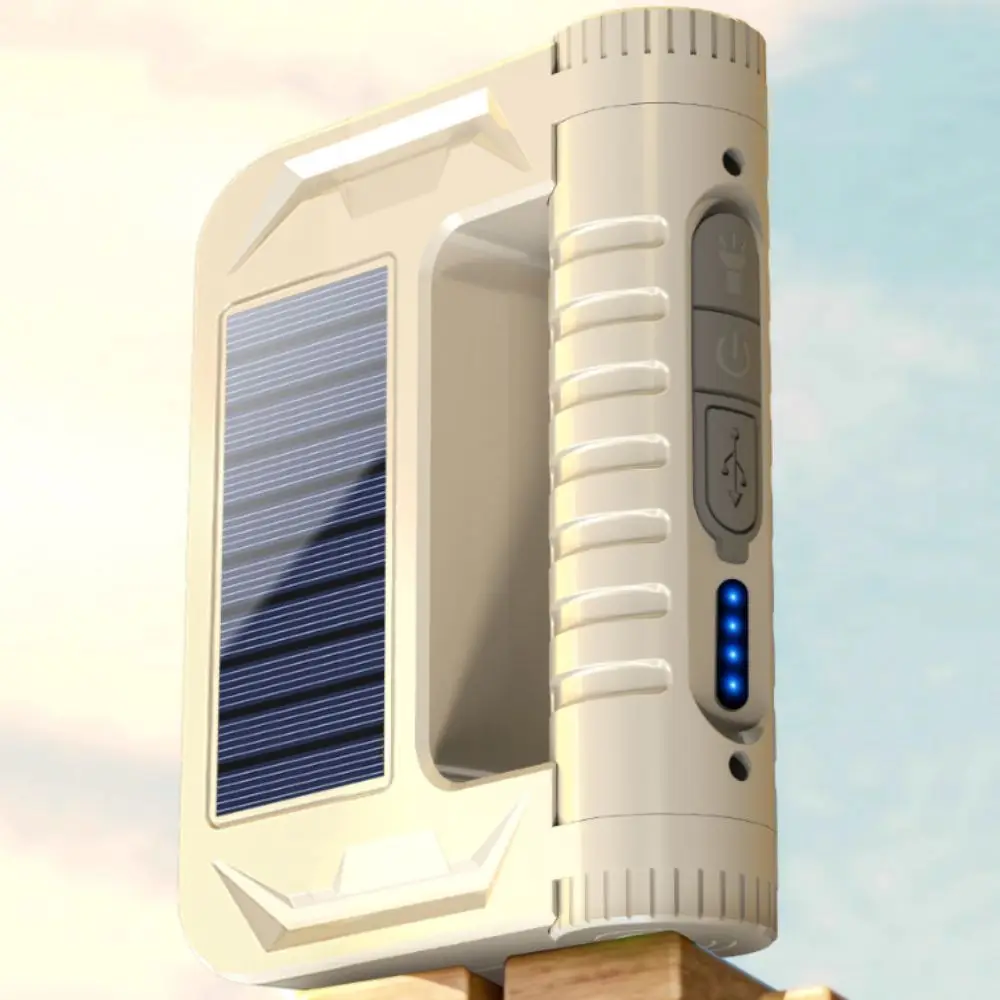 

Multifunctional Emergency Light Foldable Rainproof Camping Lantern 5 Lighting Modes Solar Powered Stall Lamp Outdoor Camping
