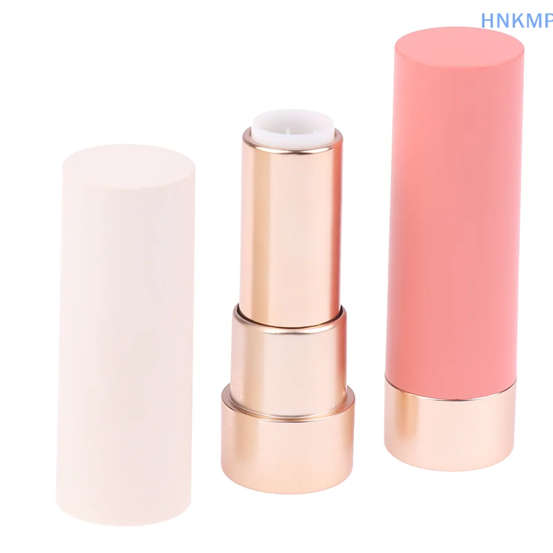 1Pcs Lipstick Empty Tube Frosted Round Cosmetic Packaging Material Refillable Bottles Lip Gloss Container