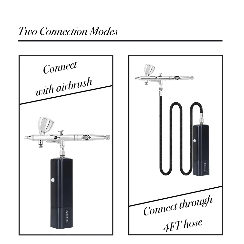 Профессиональный беспроводной Аэрограф-компрессор, супер работает, тихая, замена батареи, дисплей мощности, дизайн ногтей, инструмент