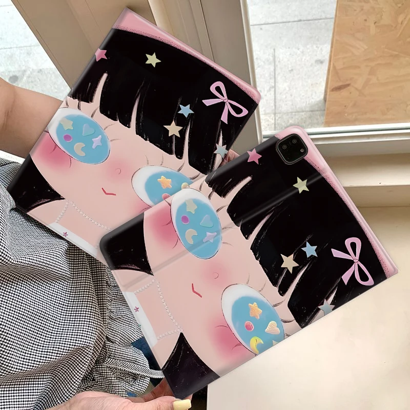 

Чехол для iPad Pro 10/11 (2020), iPad 7/8 (2020), iPad Air 3/4 (2022), iPad Air 9 (2022) с рисунком милой девочки из комиксов