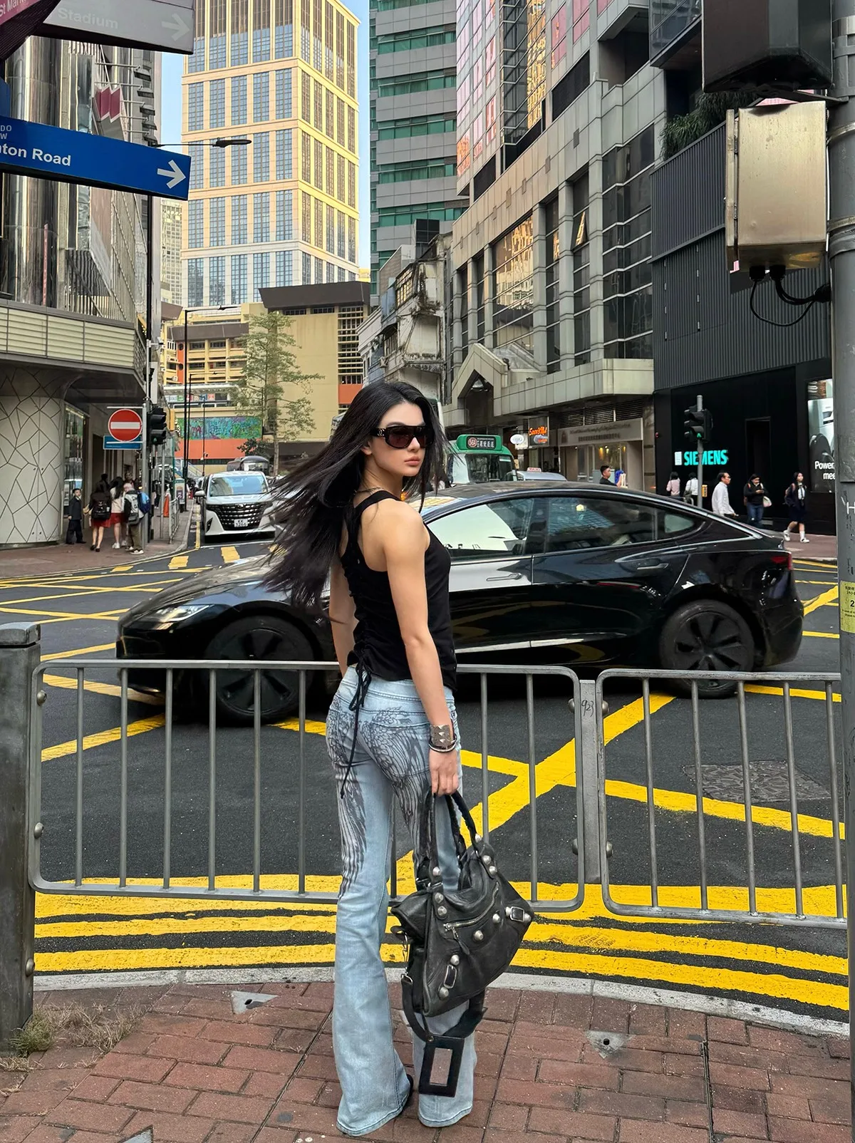 

ICVIBE Wing Series Vintage Cotton Jeans Low Waist Flared Super Elastic Bamboo Node Women's Spring Faion High Waist Jeans