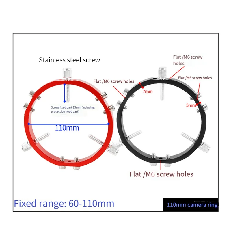 

Star Finder Mount 3-Point Astrophotography Guide Locking Rings Fortelescope Mount Finder Pointer 110Mm