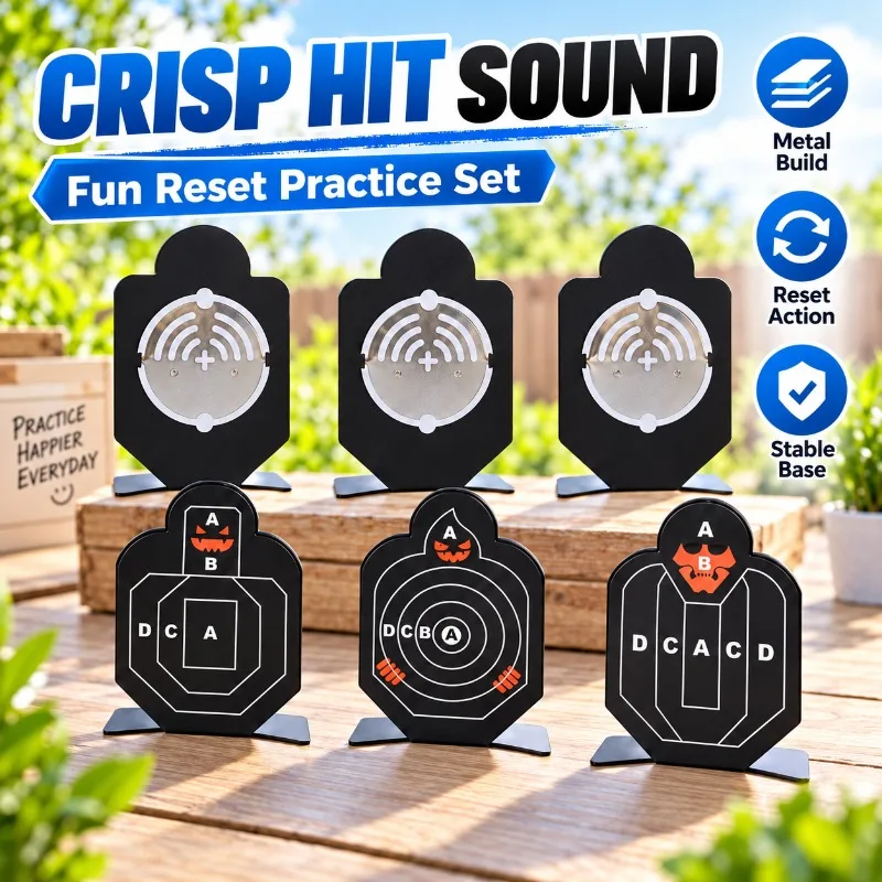 Freestanding Metal Game Target Auto Reset Design Leisure Practice Hobby Fitting