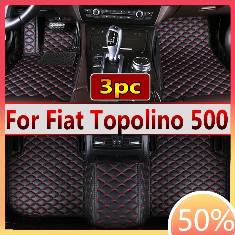 Car Floor Mats For Fiat Topolino 500 2012 2011 Auto Interiors Accessories Styling Custom Leather Front And Rear Side Foot Rugs