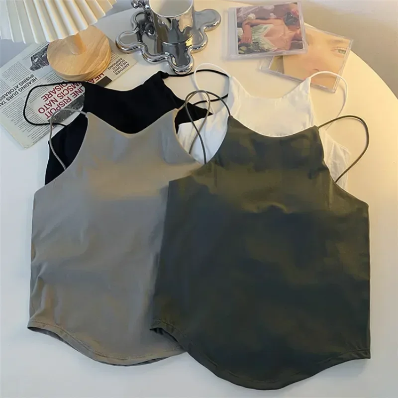 Crop Wireless Sexy Camisole Wire-free Camis Women Bralette Tank Tube Beauty Back Underwear Tee Tops Sports Lingerie Seamless Top