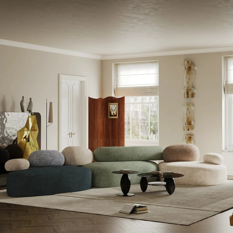 Sofa designer Minimalist living room Large apartment living room Beauty salon Art creative combination Internet celebrity