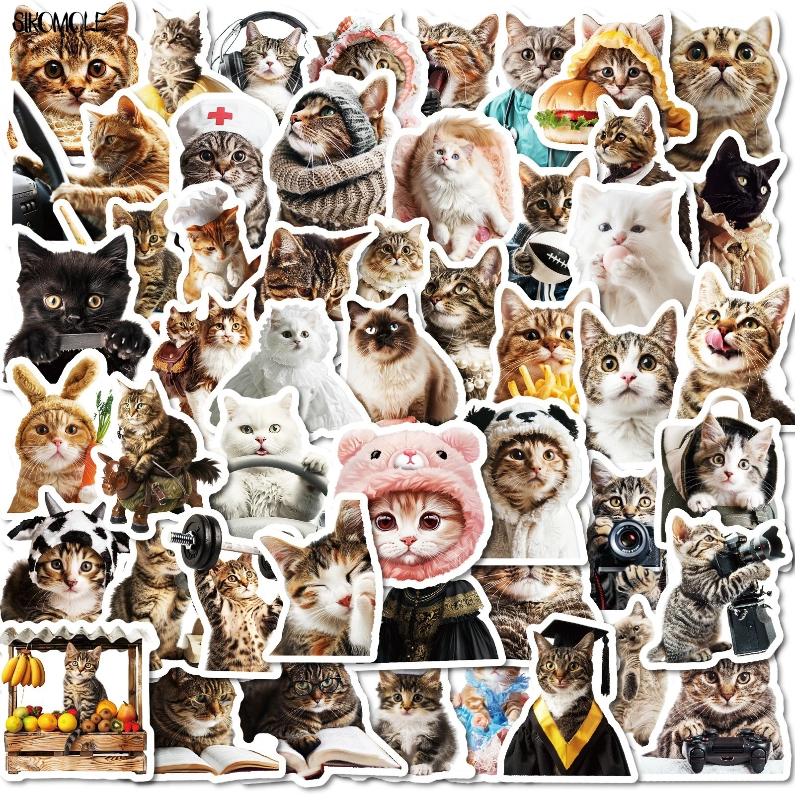 

10/30/50 шт. забавные милые кошки MEME животные граффити наклейки эстетическая кавайная наклейка DIY ноутбук гитара скейтборд водостойкая наклейка
