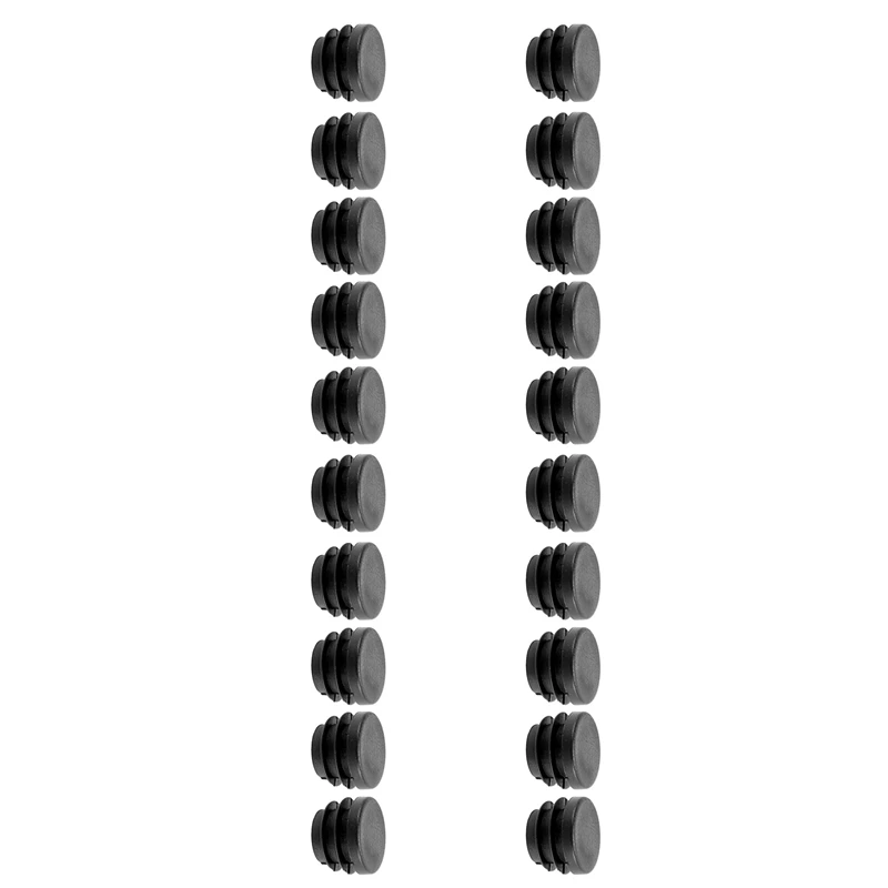 Blanking End Caps Round Tube Insert Cover 19Mm Dia 80 Pcs Black