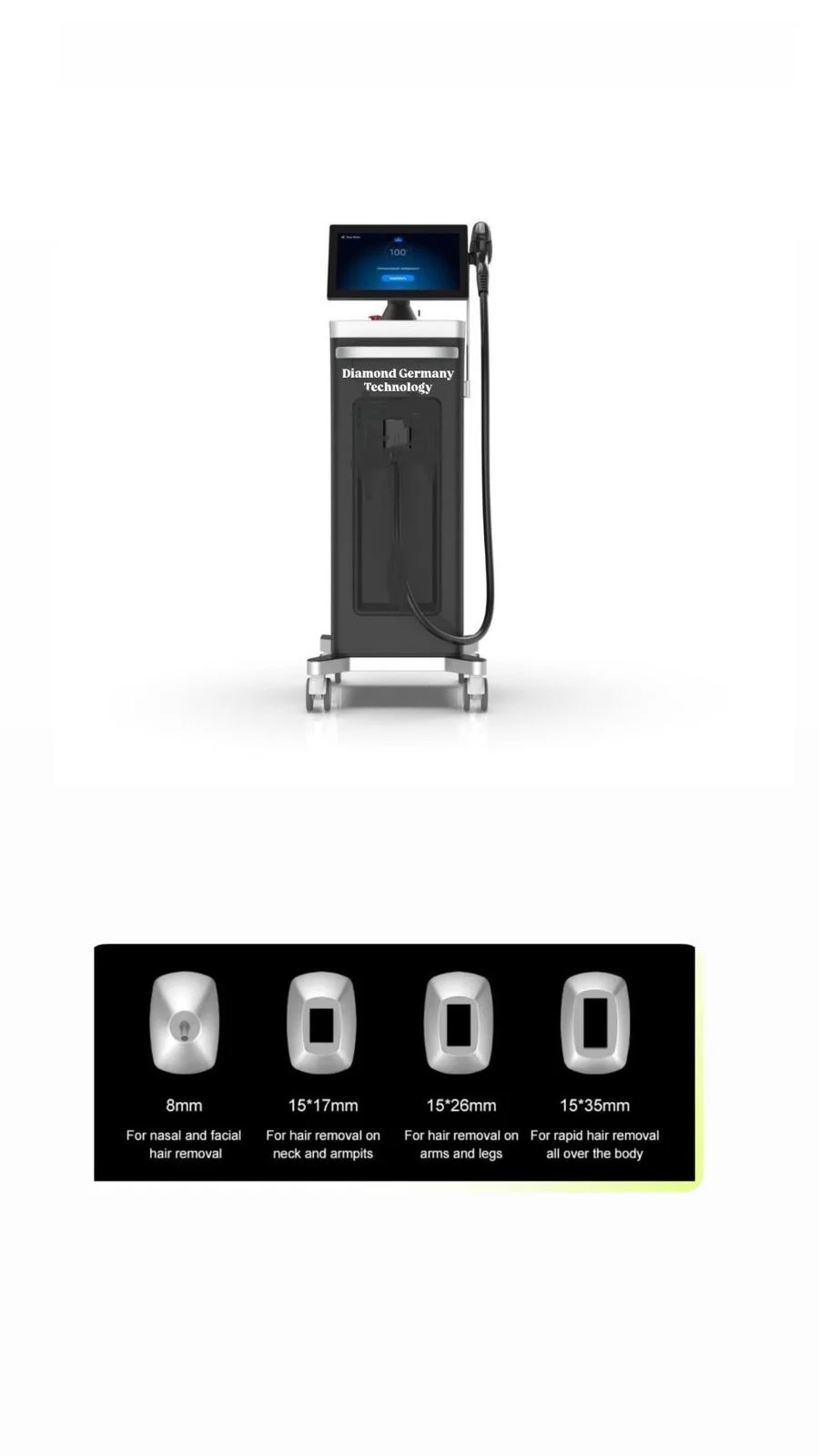 تكنولوجيا الماس الألمانية IPL ELOS HR 808-B 5 الطول الموجي (220nm 330nm 420nm 500nm 540nm)