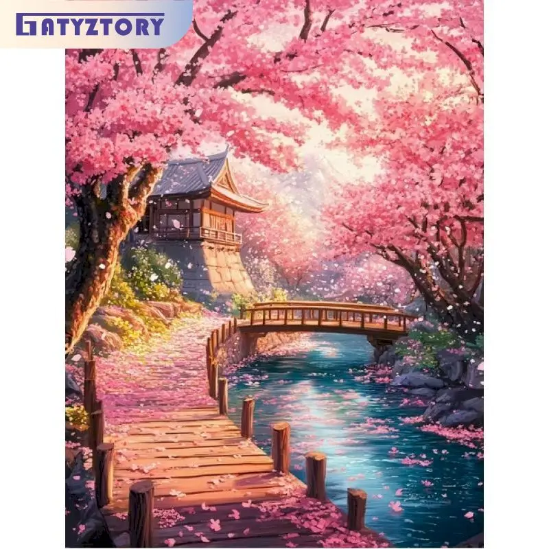 

GATYZTORY Diamond Painting Diy Gift Rhinestone Of Picture Scenery Full Round/Square Craft Supplies Painting Decor Diamond Painti