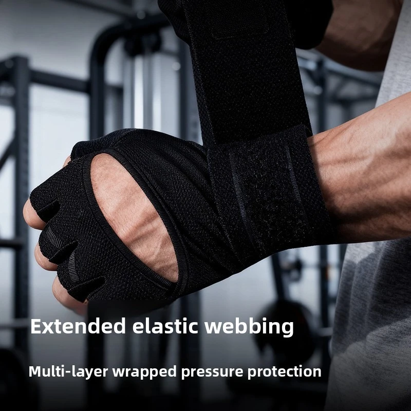 قفازات حماية المعصم الرياضية للياقة البدنية للرجال والنساء لليوجا غير قابلة للانزلاق ومقاومة للاهتراء ومضادة للشرنقة وتدريبات معدات البار الأفقي #2