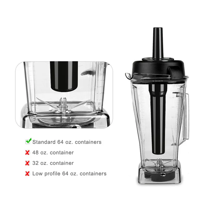 Akcelerator do manipulacji blendera patyczek plastikowy tłok do mikserów Vitamix 760/5000/5200 do standardowego pojemnika 64Oz