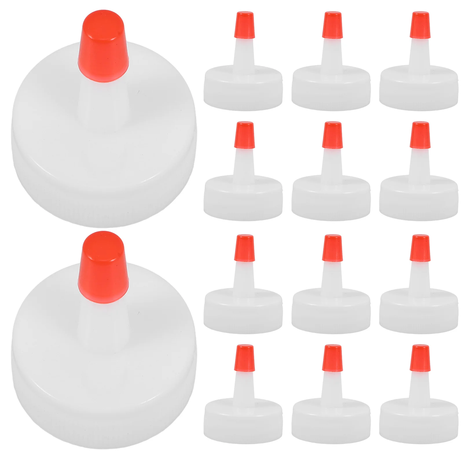 

20 Pcs Condiment Bottle Cap Glue Covers Flavoring Dispensing Caps Dispenser Squeeze Bottles