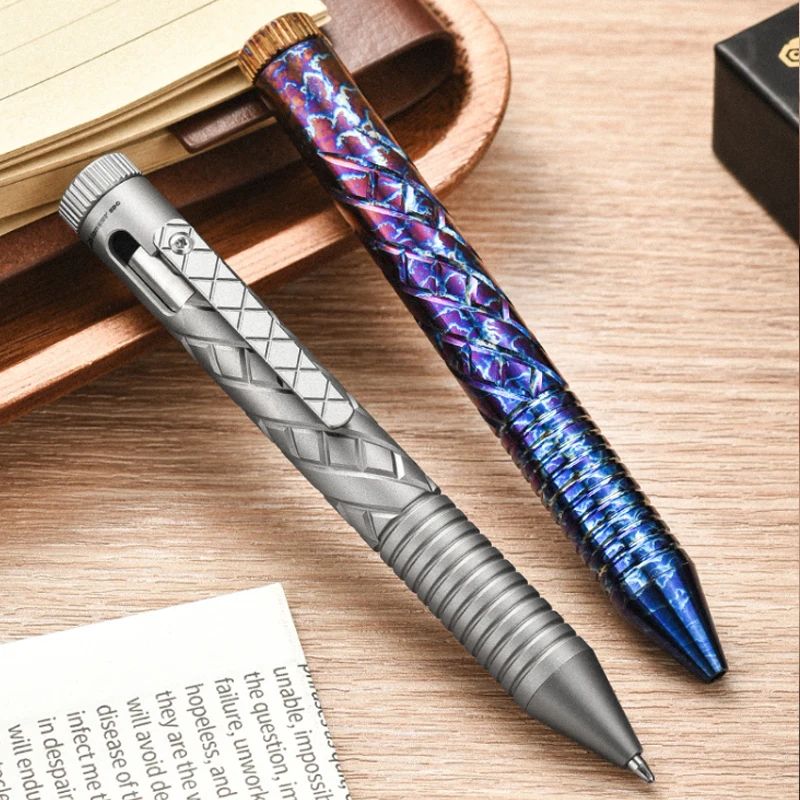 outdoor-portable-edc-titanium-alloy-tactical-pen-mini-gyro-toy-car-emergency-window-breaking-tool