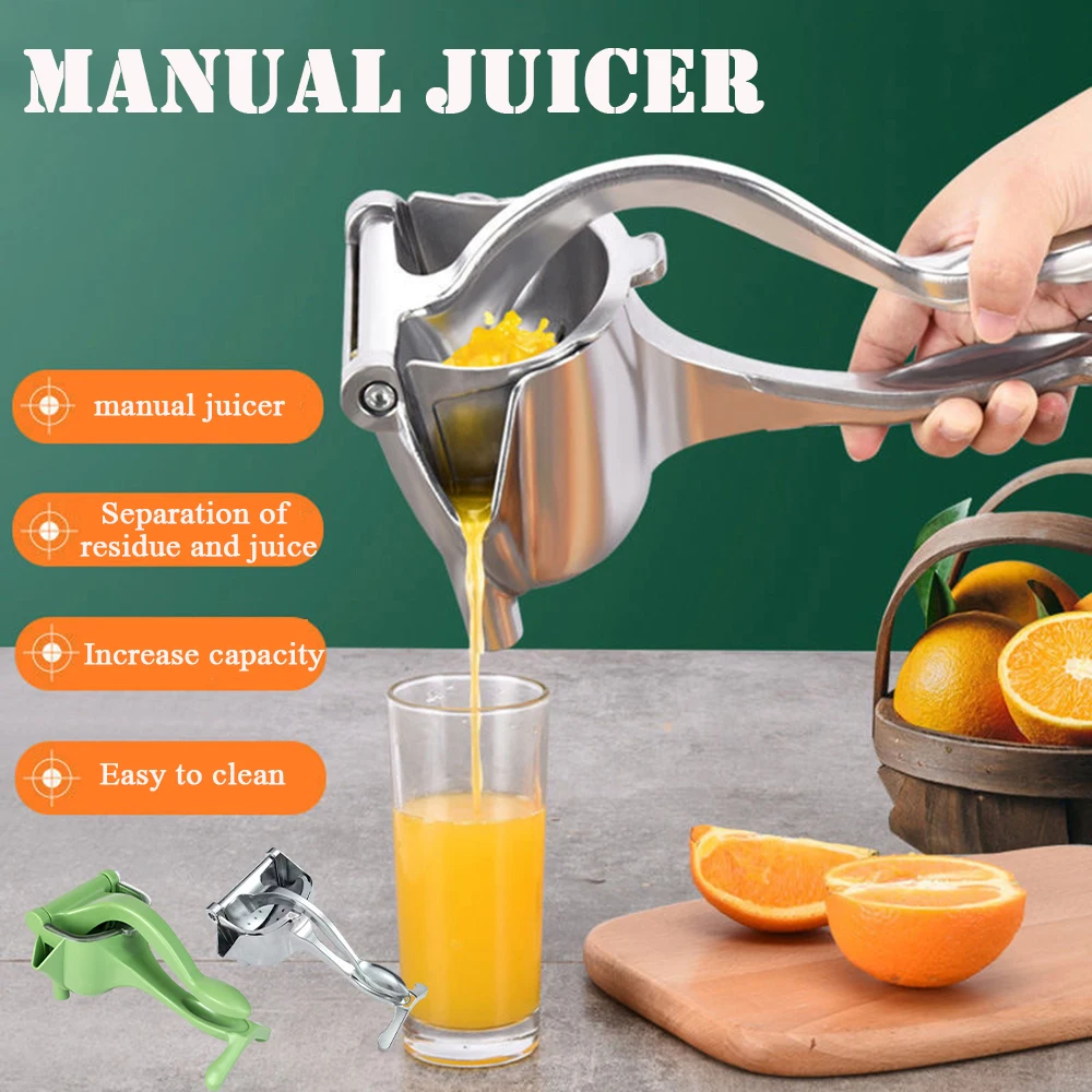 Exprimidor de jugo Manual de aleación de aluminio, exprimidor a presión de la mano, Granada, naranja, limón, caña de azúcar, jugo, barra de cocina, herramientas para frutas