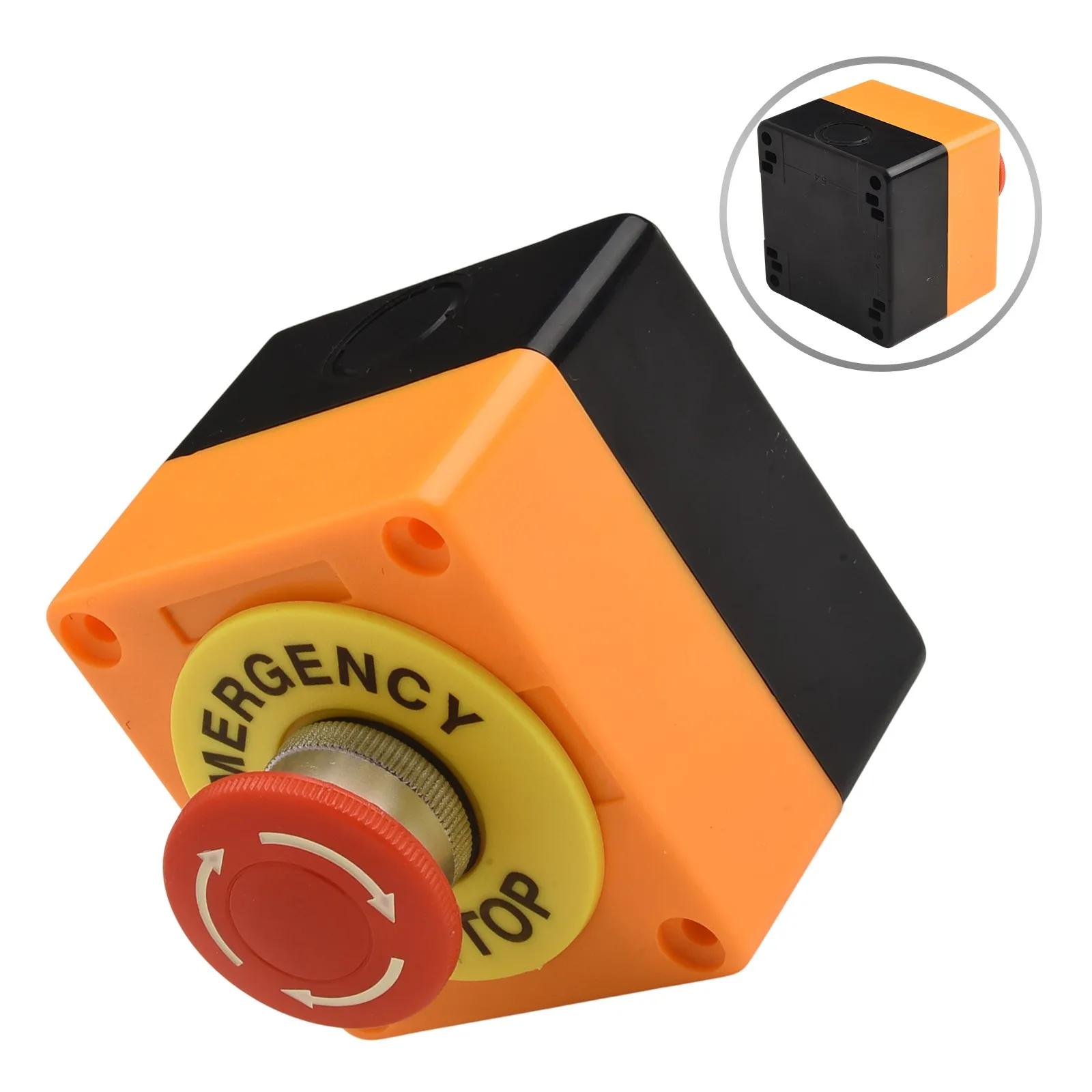 Sign Emergey Stop Push Button Switch Rotary Selector DPST 660V 10A Emerge Stop Button 1NO+1NC Red Mushroom Head