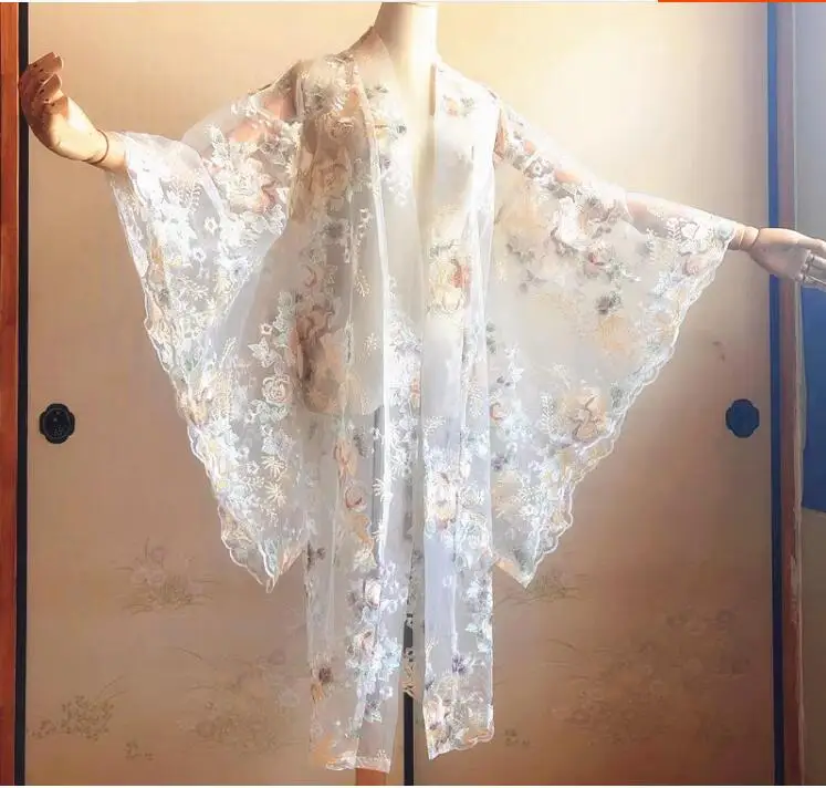 Summer High-End Embroidered Cardigan, Hanfu, Japanese Style and Sun Protection Gauze Clothing