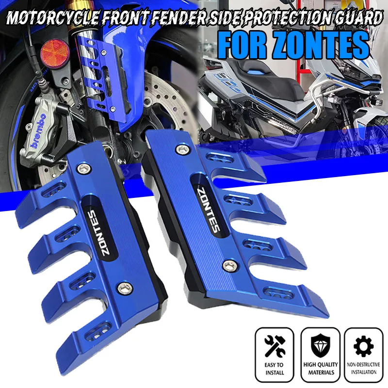 For ZONTES G1 125 ZT125 ZT310/R/T/V 368G 368G/D/E/M/K Motorcycle AccessoriesFront Fork Protector Fender Slider Guard Mudguard