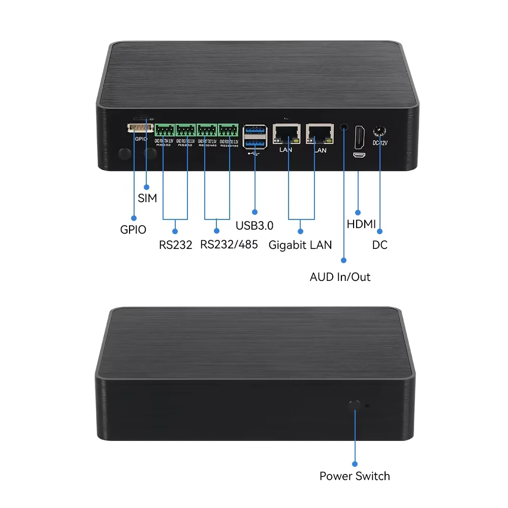 Android Ubuntu搭載産業用ミニPC ARM RK3568 4xRS232/485 WiFi 4G/5G LTE eDP LVDS GPIO HDMI GPS CAN UART I2C MIPI LCD カメラ
