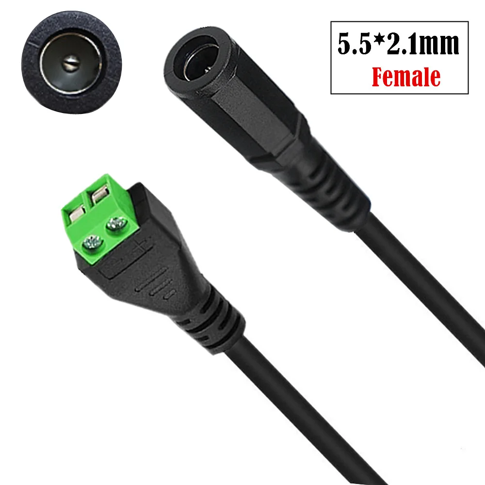 Male Female DC 3.5*1.35 5.5*2.1 5.5*2.5 DC Extension Cable for Power Adaptor CCTV Security Camera LED Strip DVR Router