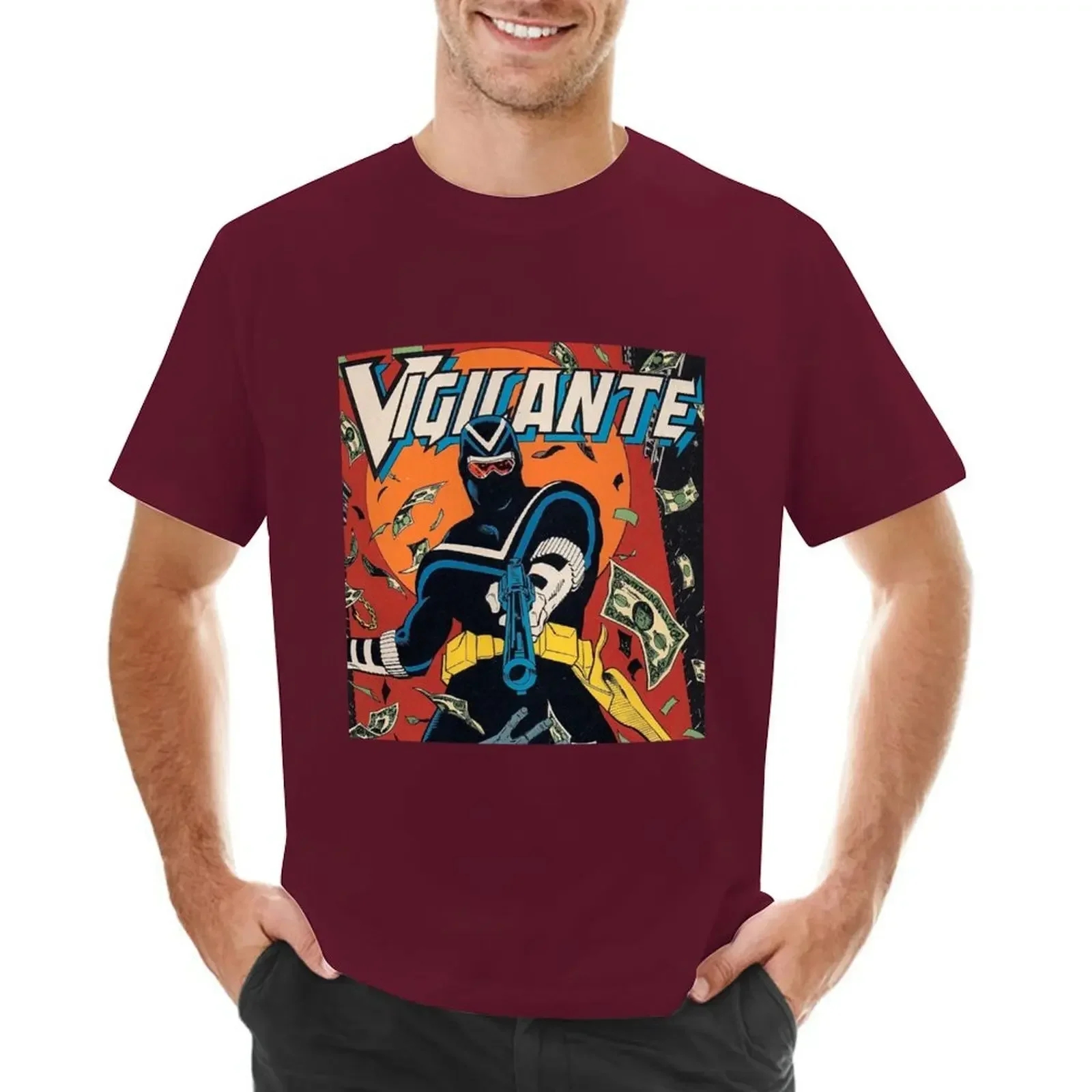 New fashion heavyweight vintage Vigilante Peacemaker Quotes T-shirt aesthetic clothes vintage oversizeds mens vintage t shirts image 2