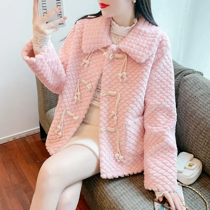 2024 Autumn Winter New Fur One Jacket Women's Outwear Fashion Street Loose High-end Warm Chic Lamb Wool Coat