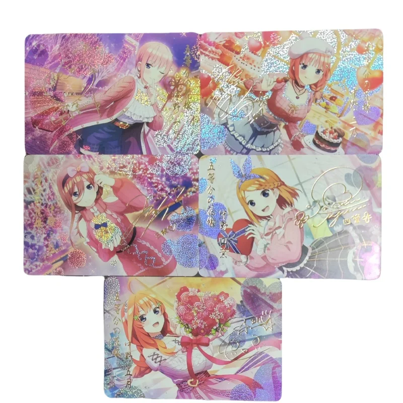 Anime Girl Flash Card The Quintessential Quintuplets Nakano Ichika Itsuki Miku Diy Anime Peripheral Game Collection Card Gifts