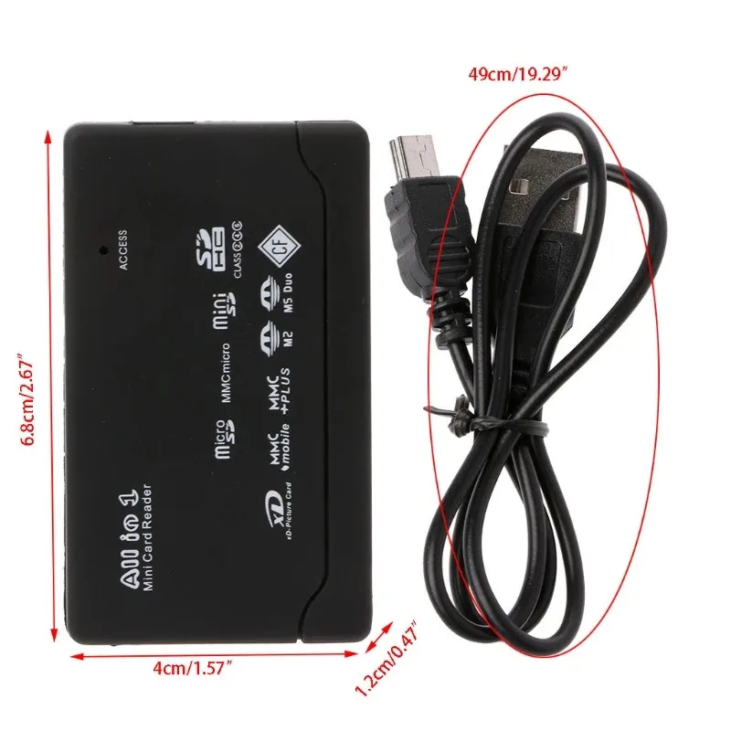 All-In-One Memory Card Reader For USB External Mini SDHC M2 MMC XD CF