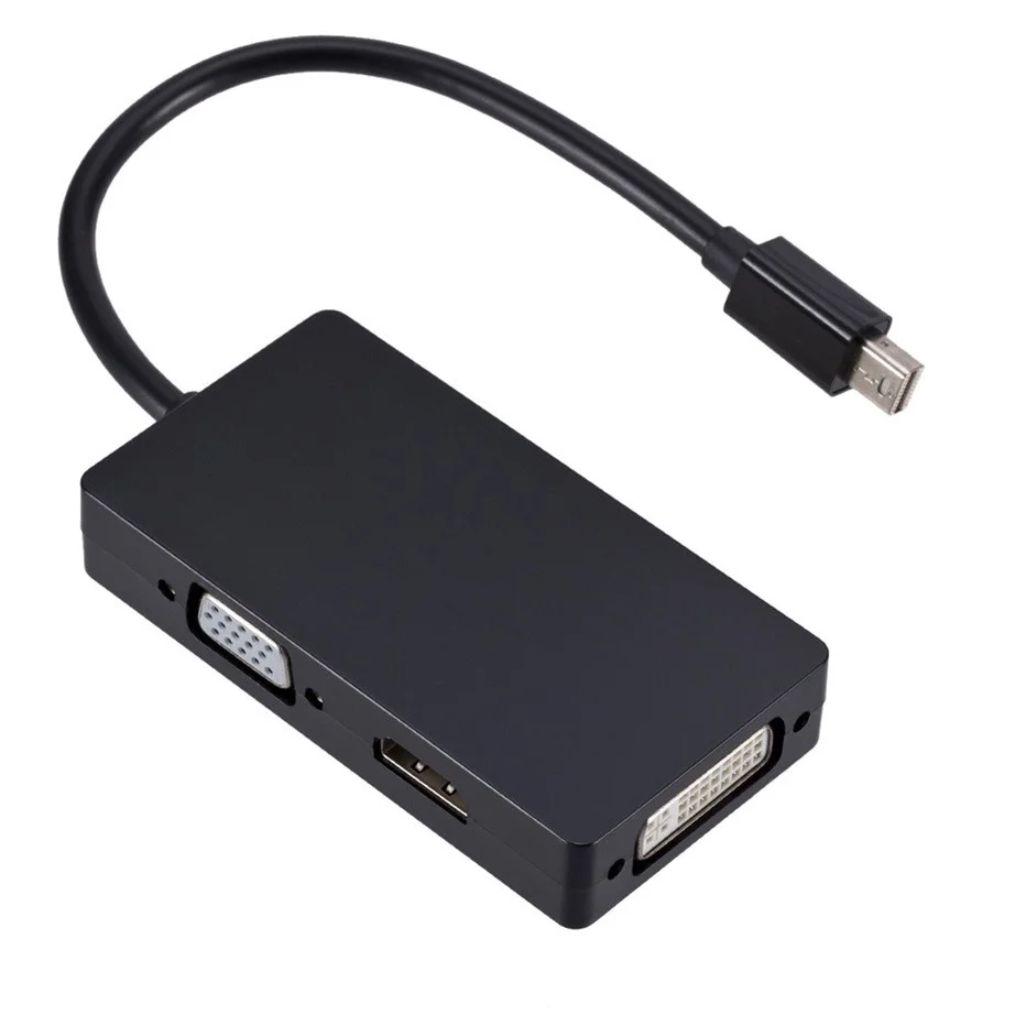 YIGETOHDE 3 w 1 MINI kabel DVI VGA Adapter kompatybilny DP do HDMI 1080P złącze konwertera do Laptop projektora