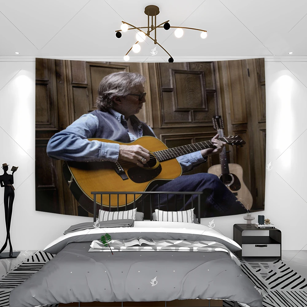 Эрик Клоптон гобелен винтажная гитара для пожилых людей рок легенда настенный декор для спальни гостиной общежития Эрик Клоптон гобелен винтажная гитара для пожилых людей рок легенда настенный декор для спальни гостиной общежития