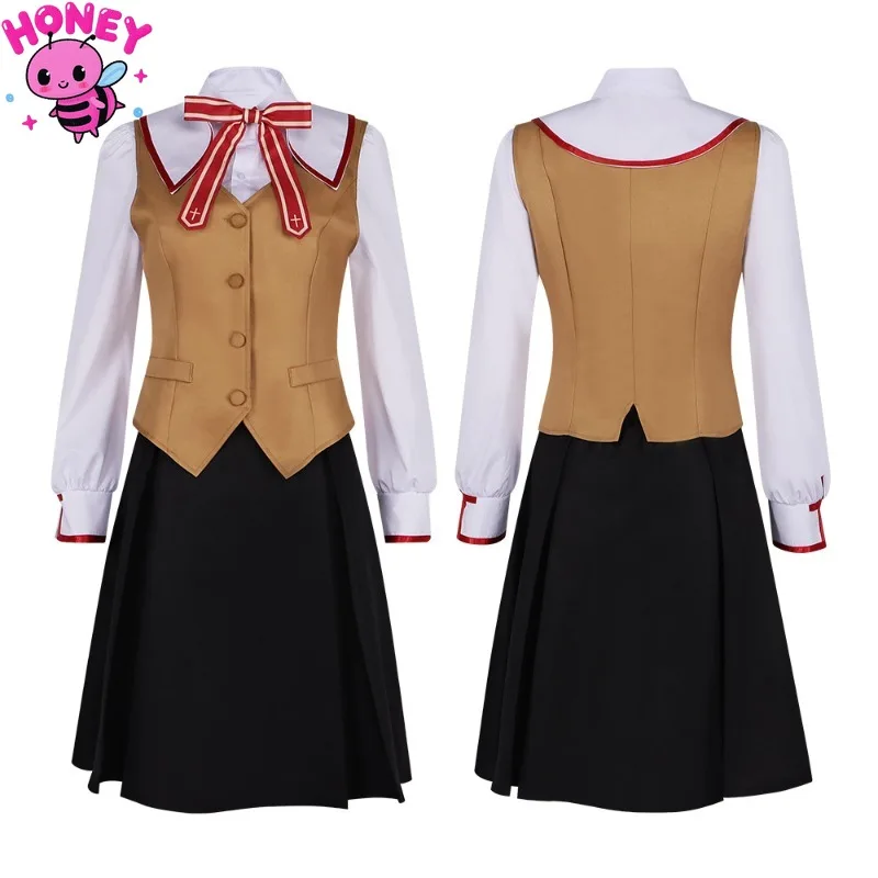 

Tohsaka Rin Women Cosplay Costume Uniform Fate Cartoon Stay Night Fantasia Shirt Skirt Vest Tie Halloween Carnival Party Suit
