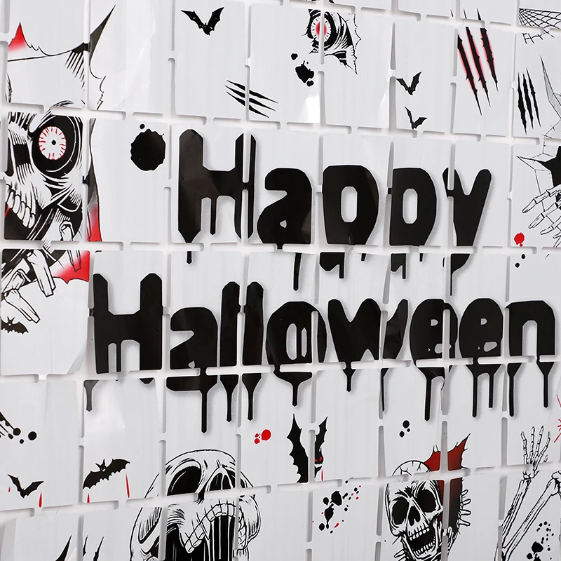 

Halloween Rainsilk Curtain Square Decoration Background Horror Party Various Festival Themes Rainsilk Curtain Decoration