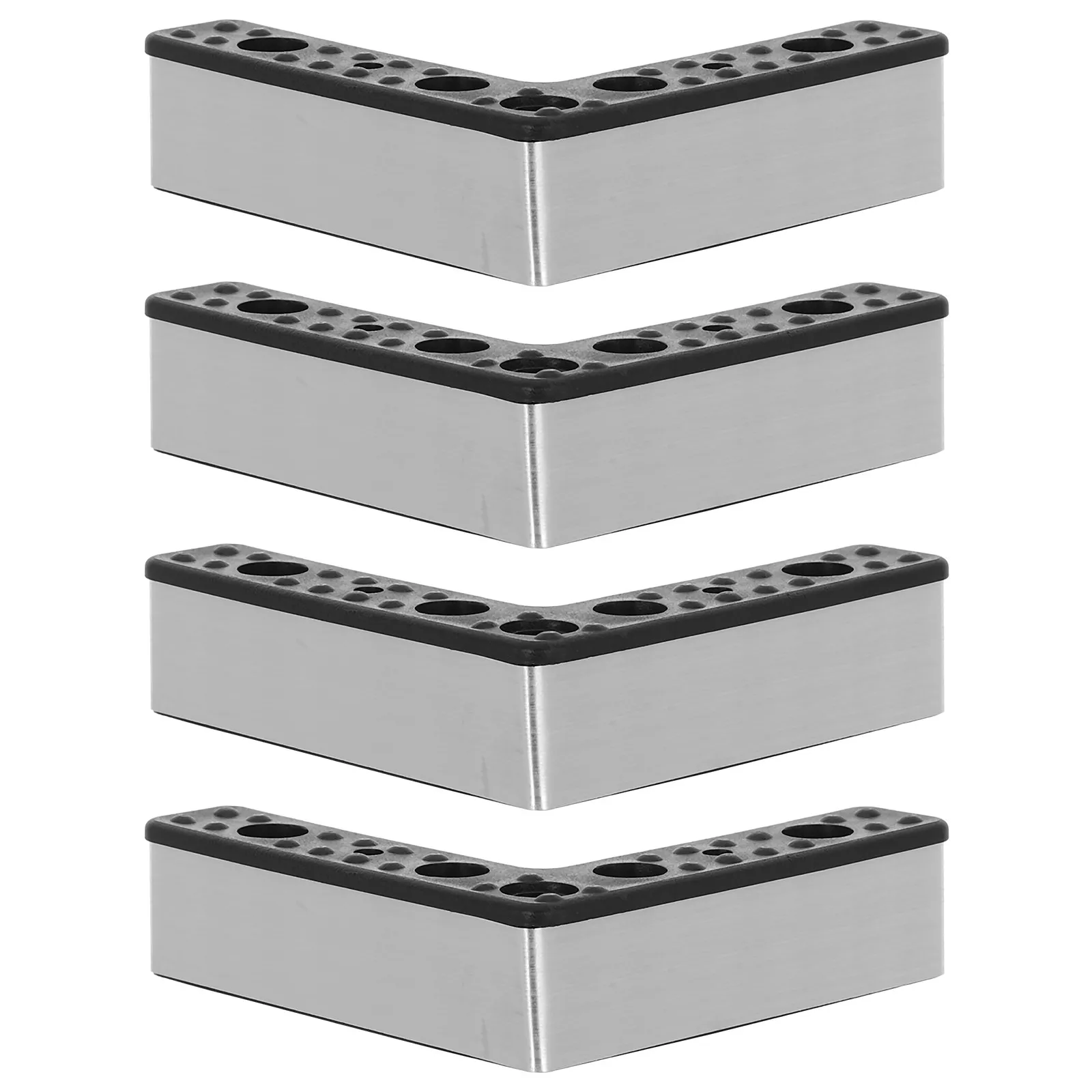 4Pcs Sofa Legs Furniture Legs Aluminum Alloy L Shaped Metal Cabinet Base Feet for TV Stand Sideboard Couch Support Replacement