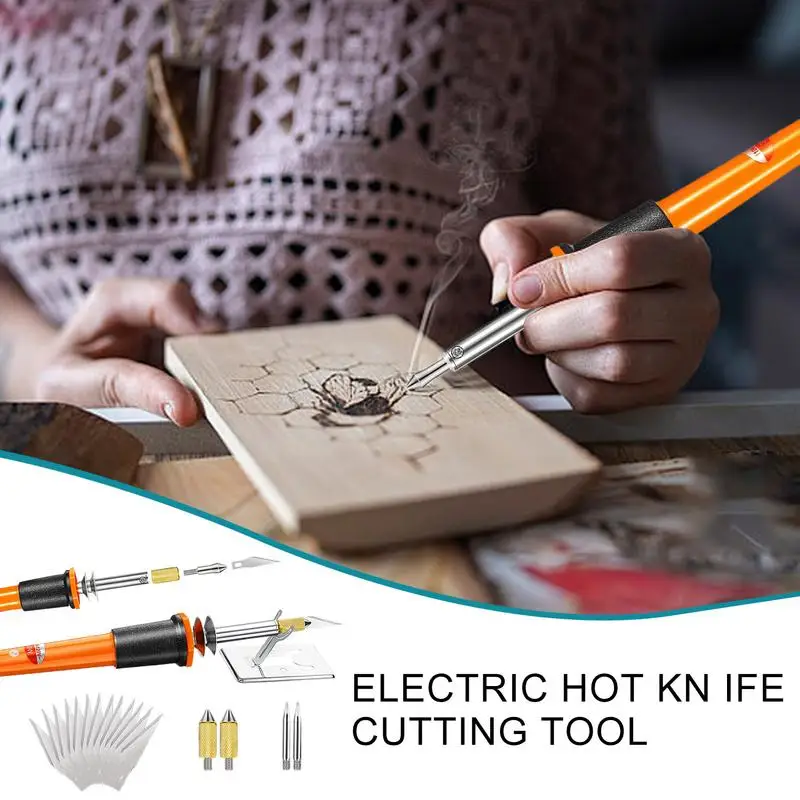 Electric hot knife cutting tool Safe Wire Soldering Kit Adjustable Temperature Soldering Iron Tips For Carving Hobby Enthusiast