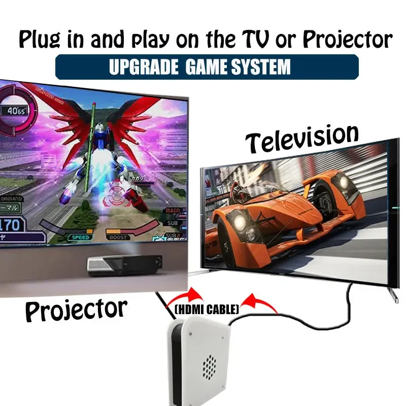 مقبض لاسلكي ريترو لعبة وحدة التحكم 1T M15 Batocera I3-3110M 70000 + ألعاب لوي PS2 PSP GameCube N64 Windows11 تشغيل على التلفزيون