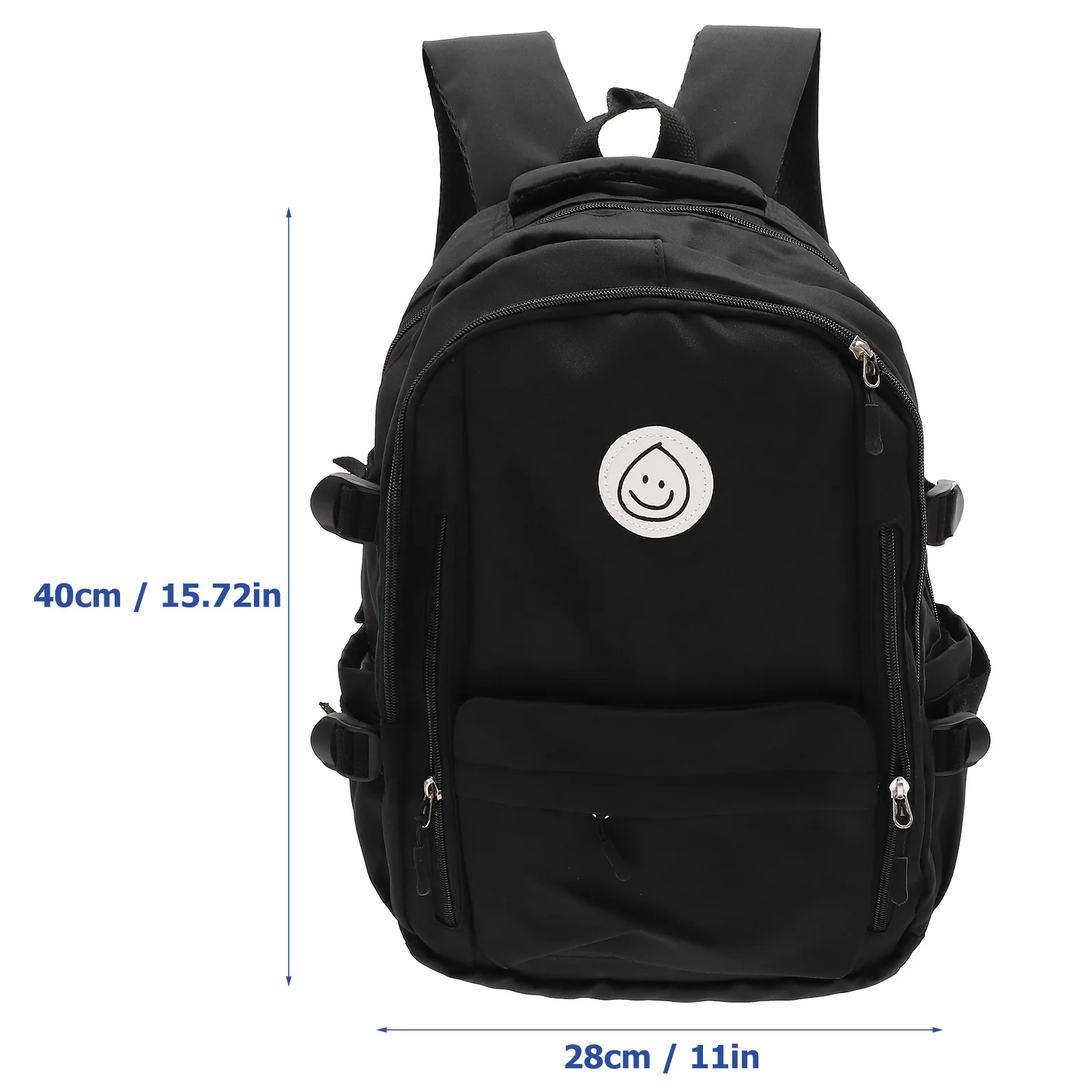 1Pcs Student Backpack Large Capacity Nylon Schoolbag Double Side Pockets Organizer Bag Outdoor Storage Bag for Books Stationery